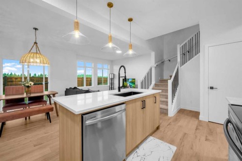288 Sora Terrace Se, Calgary, AB - Indoor Photo Showing Kitchen With Upgraded Kitchen