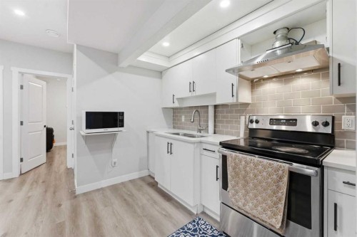 730 Redstone Drive Ne, Calgary, AB - Indoor Photo Showing Kitchen With Double Sink