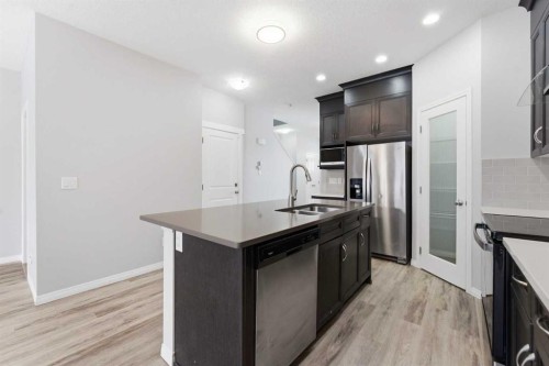 730 Redstone Drive Ne, Calgary, AB - Indoor Photo Showing Kitchen With Double Sink With Upgraded Kitchen