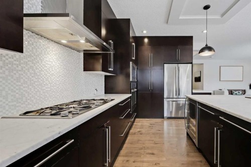 132 Valley Pointe Place Nw, Calgary, AB - Indoor Photo Showing Kitchen With Stainless Steel Kitchen With Upgraded Kitchen