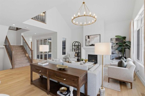 378 Bessborough Drive Sw, Calgary, AB - Indoor With Fireplace