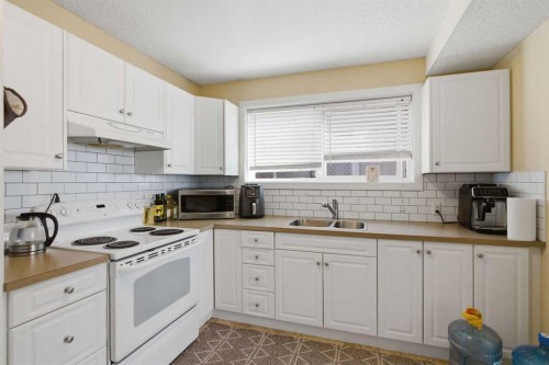 6131 Bowness Road Nw, Calgary, AB - Indoor Photo Showing Kitchen With Double Sink