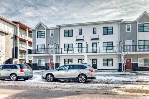 693 Savanna Boulevard Ne, Calgary, AB - Outdoor With Balcony With Facade