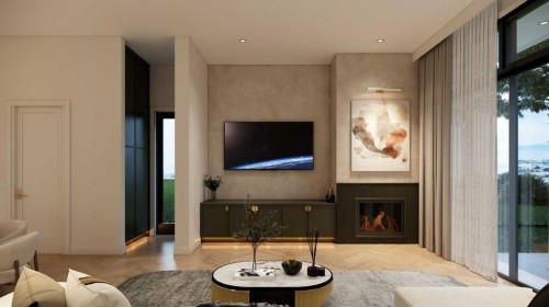 2320 54 Avenue Sw, Calgary, AB - Indoor Photo Showing Living Room With Fireplace