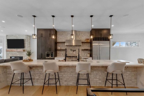 30 Roselawn Crescent Nw, Calgary, AB - Indoor With Fireplace