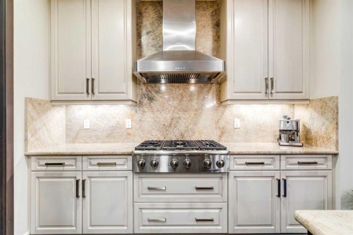 61 Masters Landing Se, Calgary, AB - Indoor Photo Showing Kitchen With Upgraded Kitchen