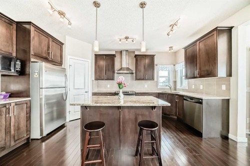 12 Kincora Mews Nw, Calgary, AB - Indoor Photo Showing Kitchen With Stainless Steel Kitchen With Upgraded Kitchen
