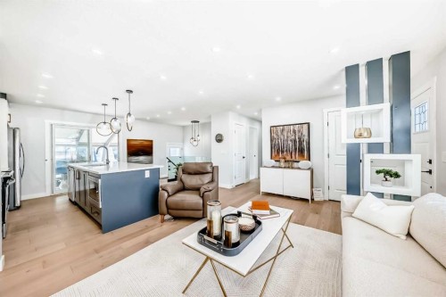 9215 Allison Drive Se, Calgary, AB - Indoor Photo Showing Living Room