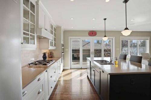 2013 22 Avenue Sw, Calgary, AB - Indoor Photo Showing Kitchen With Double Sink With Upgraded Kitchen