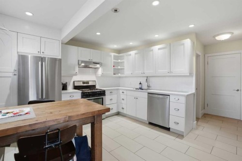 2013 22 Avenue Sw, Calgary, AB - Indoor Photo Showing Kitchen With Stainless Steel Kitchen