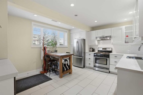2013 22 Avenue Sw, Calgary, AB - Indoor Photo Showing Kitchen With Stainless Steel Kitchen