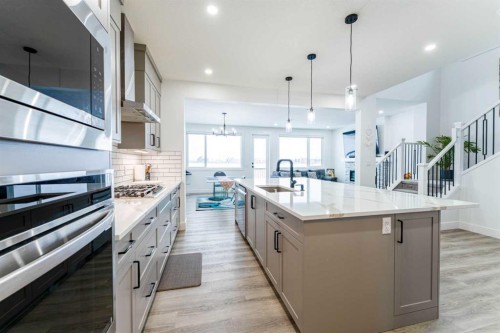 1383 Cornerstone Street Ne, Calgary, AB - Indoor Photo Showing Kitchen With Upgraded Kitchen