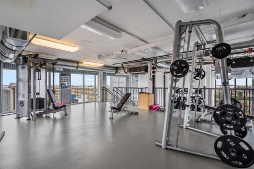 1206-450 8 Avenue Se, Calgary, AB - Indoor Photo Showing Gym Room