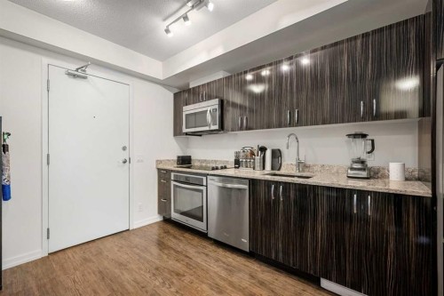 1206-450 8 Avenue Se, Calgary, AB - Indoor Photo Showing Kitchen With Upgraded Kitchen
