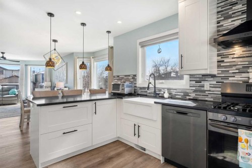 276 Riverside Mews Se, Calgary, AB - Indoor Photo Showing Kitchen With Upgraded Kitchen