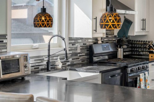 276 Riverside Mews Se, Calgary, AB - Indoor Photo Showing Kitchen With Upgraded Kitchen