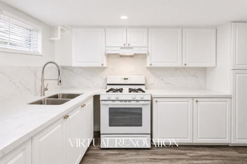 1323 University Drive Nw, Calgary, AB - Indoor Photo Showing Kitchen With Double Sink