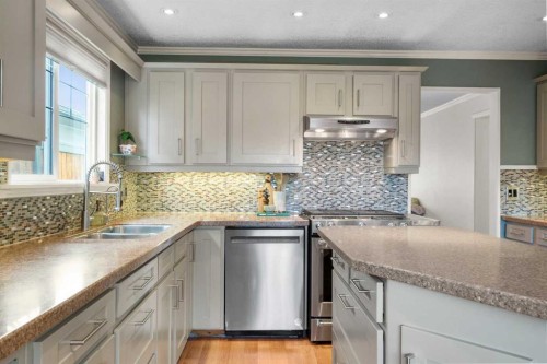 104 Midland Crescent Se, Calgary, AB - Indoor Photo Showing Kitchen With Double Sink With Upgraded Kitchen