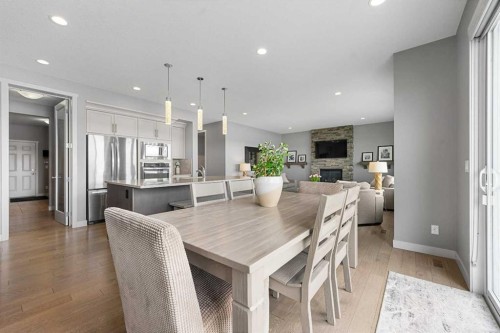 121 Marquis View Se, Calgary, AB - Indoor Photo Showing Dining Room