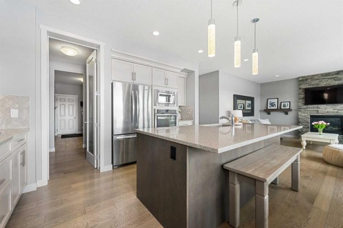 121 Marquis View Se, Calgary, AB - Indoor Photo Showing Kitchen With Upgraded Kitchen