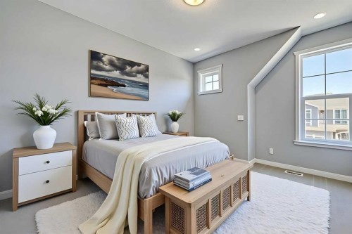 121 Marquis View Se, Calgary, AB - Indoor Photo Showing Bedroom