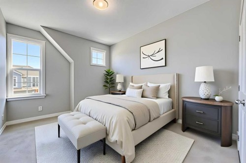 121 Marquis View Se, Calgary, AB - Indoor Photo Showing Bedroom