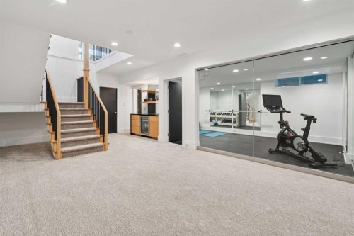 3834 1A Street Sw, Calgary, AB - Indoor Photo Showing Gym Room