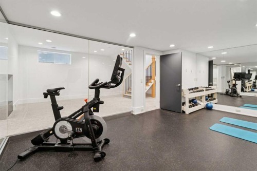 3834 1A Street Sw, Calgary, AB - Indoor Photo Showing Gym Room