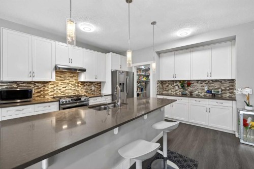 148 Walden Square Se, Calgary, AB - Indoor Photo Showing Kitchen With Stainless Steel Kitchen With Double Sink With Upgraded Kitchen