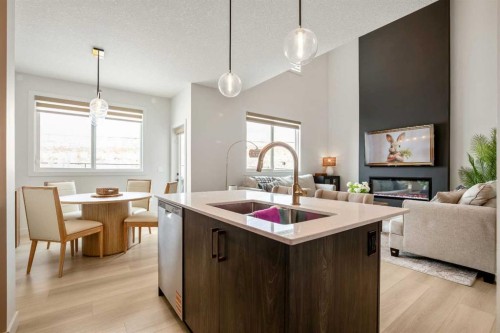 3085 Key Drive Sw, Airdrie, AB - Indoor Photo Showing Kitchen With Double Sink