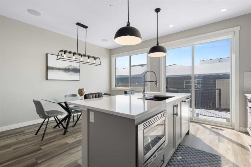 45 Howse Street Ne, Calgary, AB - Indoor Photo Showing Kitchen With Upgraded Kitchen