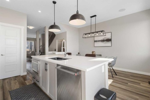 45 Howse Street Ne, Calgary, AB - Indoor Photo Showing Kitchen With Double Sink With Upgraded Kitchen