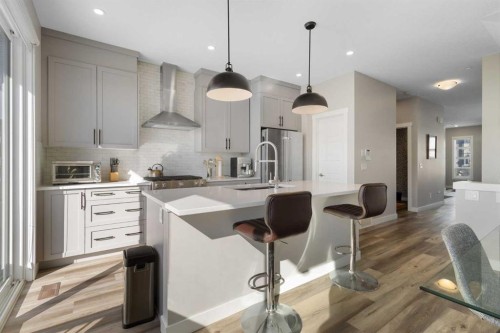 45 Howse Street Ne, Calgary, AB - Indoor Photo Showing Kitchen With Stainless Steel Kitchen With Upgraded Kitchen