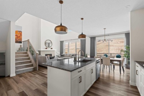 24 Cranbrook Cape Se, Calgary, AB - Indoor Photo Showing Kitchen With Upgraded Kitchen