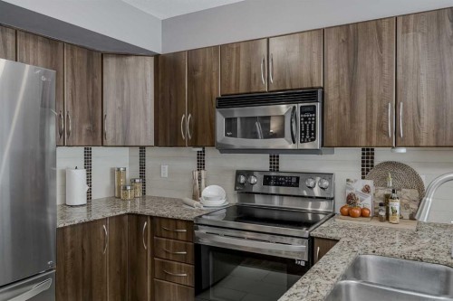 10 Chaparral Ridge Park Se, Calgary, AB - Indoor Photo Showing Kitchen With Stainless Steel Kitchen With Double Sink
