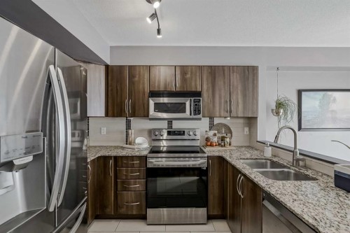 10 Chaparral Ridge Park Se, Calgary, AB - Indoor Photo Showing Kitchen With Stainless Steel Kitchen With Double Sink With Upgraded Kitchen