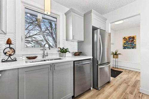 4311 Dovercrest Drive Se, Calgary, AB - Indoor Photo Showing Kitchen With Stainless Steel Kitchen With Double Sink