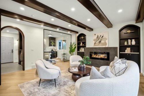 216 Oakridge Place Sw, Calgary, AB - Indoor With Fireplace