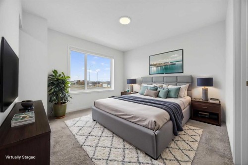 882 Cornerstone Boulevard Ne, Calgary, AB - Indoor Photo Showing Bedroom