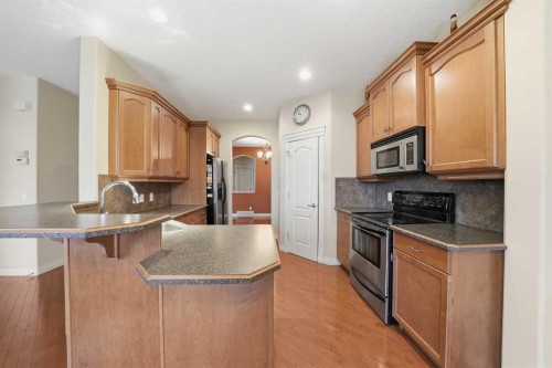 27 Saddleland Way Ne, Calgary, AB - Indoor Photo Showing Kitchen With Double Sink