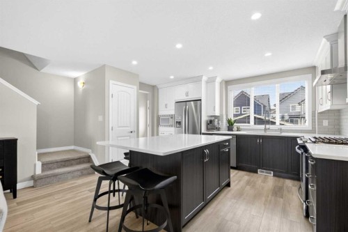 261 Masters Road Se, Calgary, AB - Indoor Photo Showing Kitchen With Upgraded Kitchen