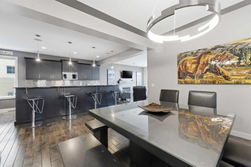 95 Sunset Way, Cochrane, AB - Indoor Photo Showing Dining Room
