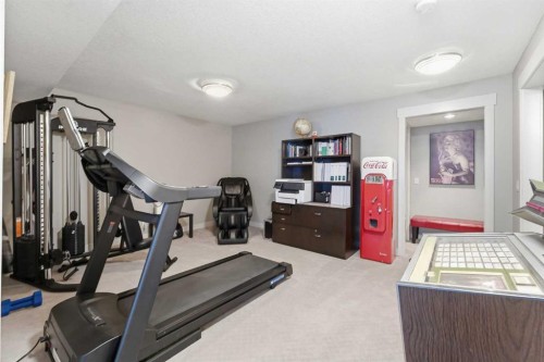 95 Sunset Way, Cochrane, AB - Indoor Photo Showing Gym Room