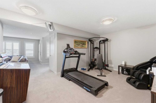 95 Sunset Way, Cochrane, AB - Indoor Photo Showing Gym Room