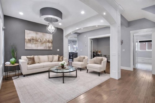 302 Kinniburgh Rd, Chestermere, AB - Indoor Photo Showing Living Room