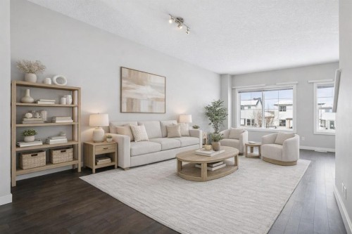 2506 Jumping Pound Common, Cochrane, AB - Indoor Photo Showing Living Room