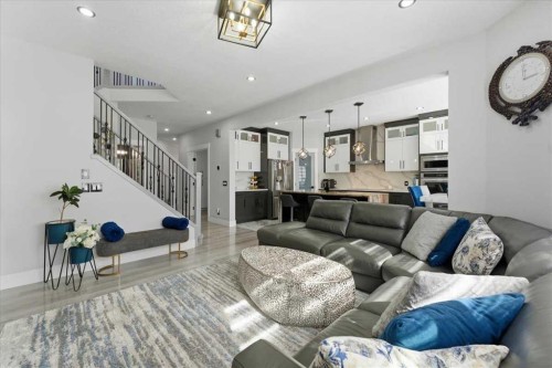 73 Saddleland Close Ne, Calgary, AB - Indoor Photo Showing Living Room
