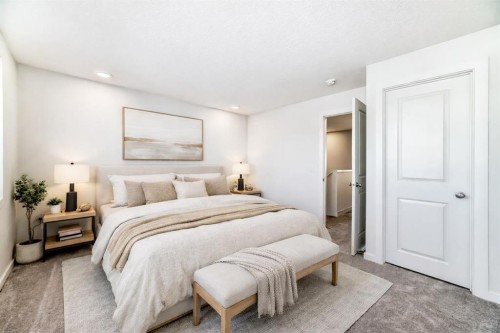 48 Creekside Rise Sw, Calgary, AB - Indoor Photo Showing Bedroom