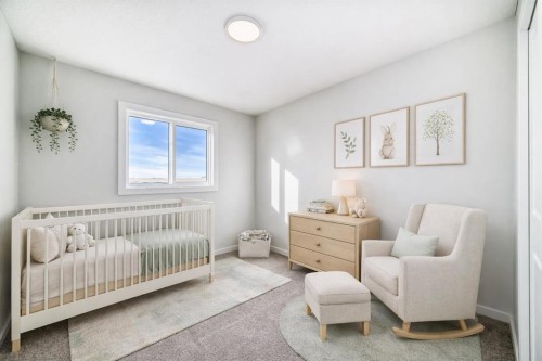 48 Creekside Rise Sw, Calgary, AB - Indoor Photo Showing Bedroom