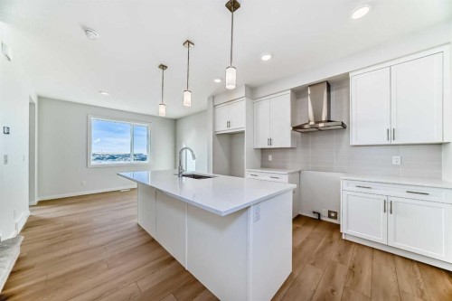 48 Creekside Rise Sw, Calgary, AB - Indoor Photo Showing Kitchen With Upgraded Kitchen